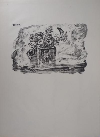 Pablo PICASSO : Petit pot de fleurs - Lithographie originale, 1947 2