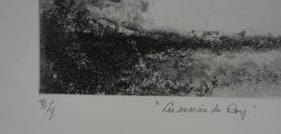 Luc GERBIER : Les marais du Roy - Gravure originale signée 2