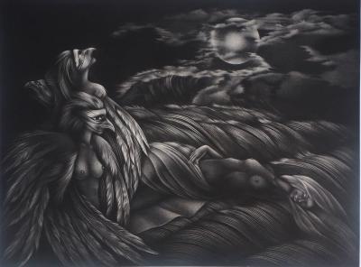 T. DONATELLA : Les gardiennes des rêves -Gravure originale signée 2