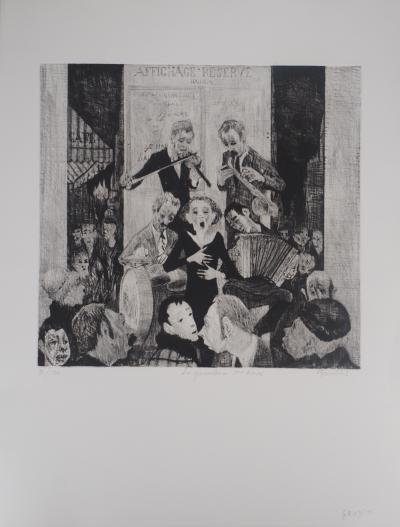 Auguste Jean GAUDIN :La goualeuse des rues - Gravure originale signée 2