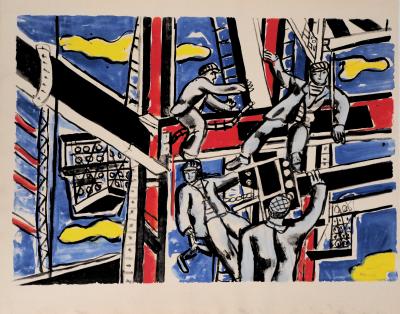 Fernand LÉGER (d’après) - Les constructeurs - 1959 - Lithographie signée 2