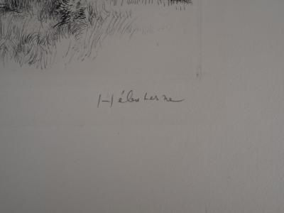 André HEBUTERN - St Loup de Naud - Gravure Originale Signée 2