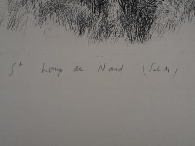 André HEBUTERN - St Loup de Naud - Gravure Originale Signée 2
