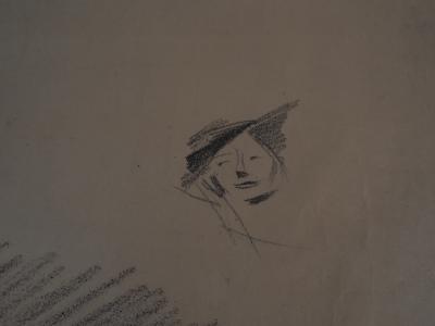 Théophile Alexandre STEINLEN - Etude de quatre personnages  - Lithographie Originale Signée 2