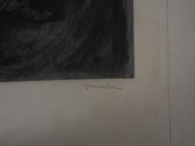 Théophile Alexandre STEINLEN - Maternité, L’enfant malade - Gravure Originale Signée 2