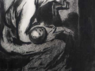 Théophile Alexandre STEINLEN - Maternité, L’enfant malade - Gravure Originale Signée 2