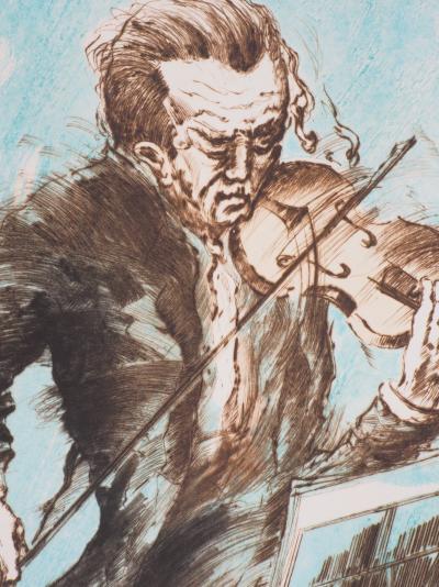 Jean DUPUIS : Concerto au violon - Lithographie originale signée 2