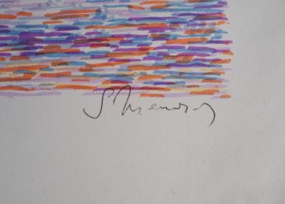 Serge MENDJISKY : Départ de course, les Sulky - Lithographie originale signée 2