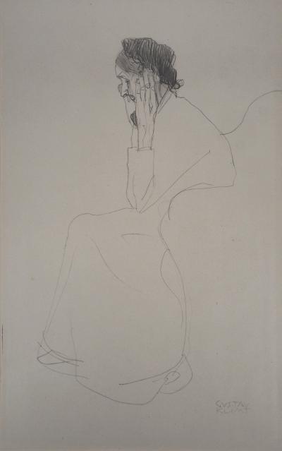 Gustav KLIMT : Femme pensive, 1919 - Lithographie signée 2