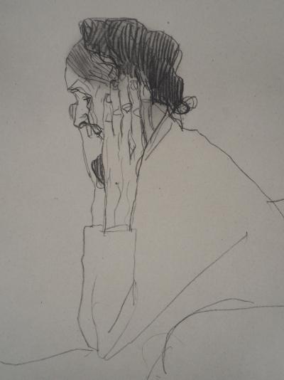 Gustav KLIMT : Femme pensive, 1919 - Lithographie signée 2