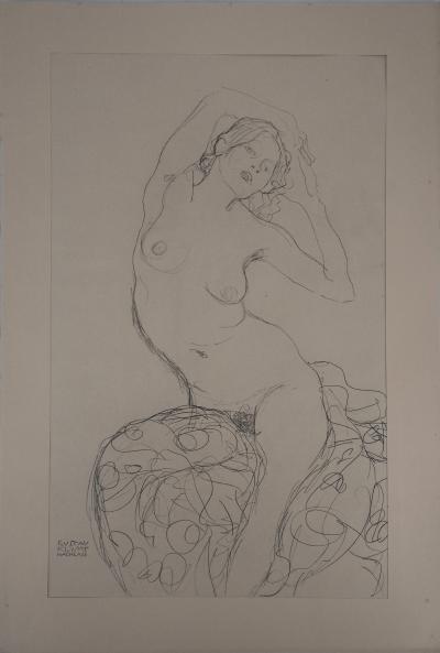 Gustav KLIMT : Nu s’étirant - lithographie signée, 1919 2