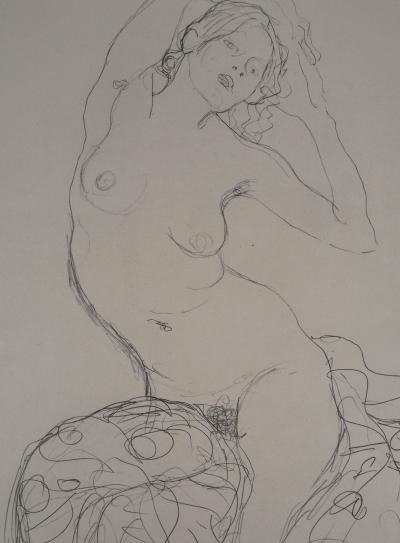 Gustav KLIMT : Nu s’étirant - lithographie signée, 1919 2