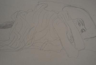 Gustav KLIMT : Nu intimidé - lithographie signée, 1919 2