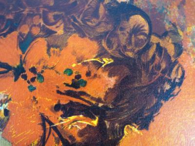 Sachiko IMAI :  Femme à la fleur d’Hibiscus - Lithographie Originale Signée 2