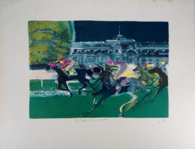 Paul AMBILLE - Course de chevaux - Lithographie Originale Signée 2