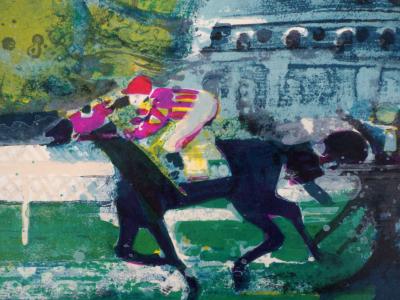 Paul AMBILLE - Course de chevaux - Lithographie Originale Signée 2