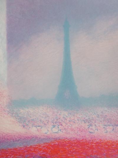 Claude MANOUKIAN - Tour Eiffel - Original lithograph signed 2