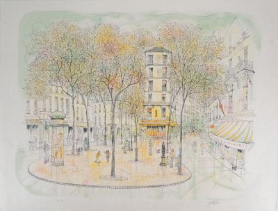 Rolf RAFFLEWSKI : Place à Paris - Lithographie originale signée 2