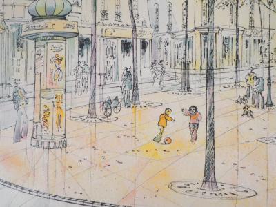 Rolf RAFFLEWSKI - Parisian Square - Original signed lithograph 2