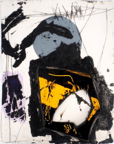 LIONEL : Trace Jaune - Gravure en carborundum signée 2