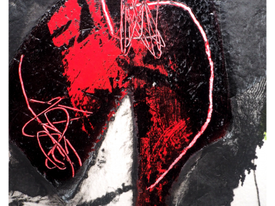 LIONEL : Trace Rouge - Gravure en carborundum signée 2