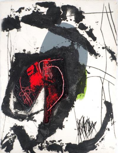 LIONEL : Trace Rouge - Gravure en carborundum signée 2