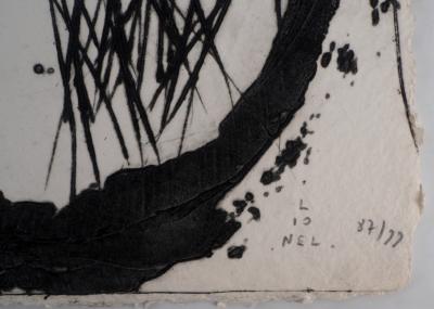 LIONEL : Trace Rouge - Gravure en carborundum signée 2