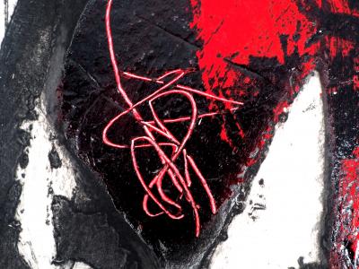 LIONEL : Trace Rouge - Gravure en carborundum signée 2