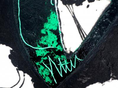 LIONEL : Trace verte - Gravure en carborundum signée 2
