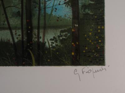 Gilles FIGUIER - Le lac  - Lithographie Originale Signée 2
