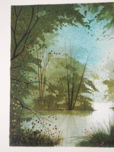 Gilles FIGUIER - Le lac  - Lithographie Originale Signée 2