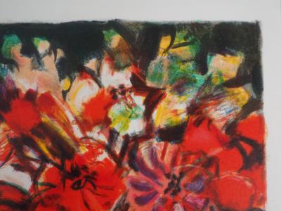 Sachiko IMAI - Bouquet de coquelicots - Lithographie Originale Signée 2