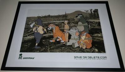 BANKSY (d’après) - Greenpeace Save Or Delete, 2002 - Impression offset & planche de stickers 2