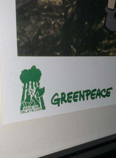 BANKSY (d’après) - Greenpeace Save Or Delete, 2002 - Impression offset 2