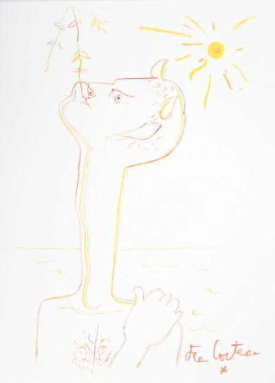 Jean COCTEAU - Faune au soleil - Lithographie signée 2