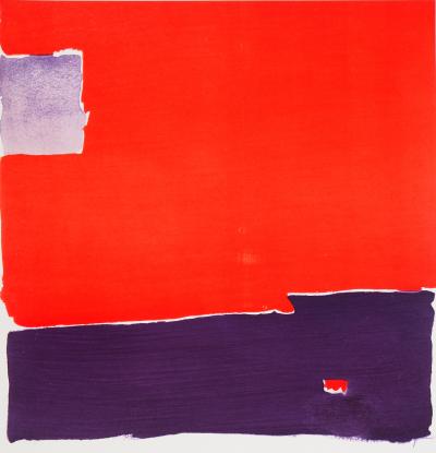 Nicolas DE STAEL (d’après)  - Composition au fond rouge, 1959  - Lithographie 2