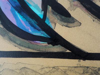 Jacques POLI : Couple de Perruches - Lithographie Originale Signée 2