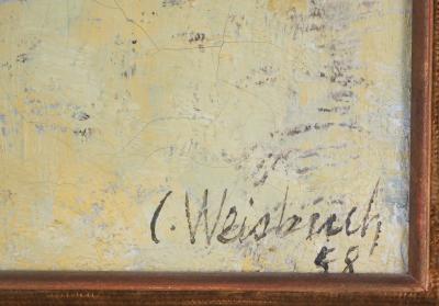 Claude WEISBUCH : Les semeuses - Huile sur toile Signée, 1958 2