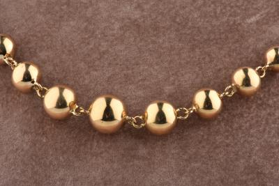 Collier boule or jaune 18 carats 2