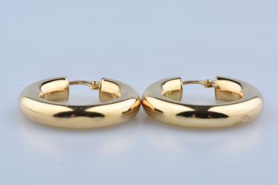 Boucles d'oreilles créole or jaune 18 carat. 2