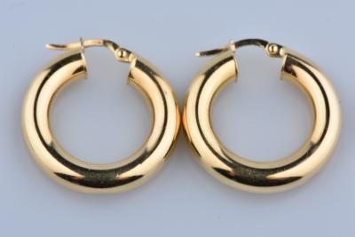 Boucles d'oreilles créole or jaune 18 carat. 2