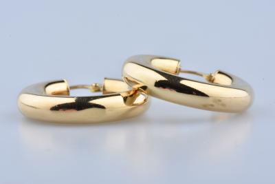 Boucles d'oreilles créole or jaune 18 carat. 2