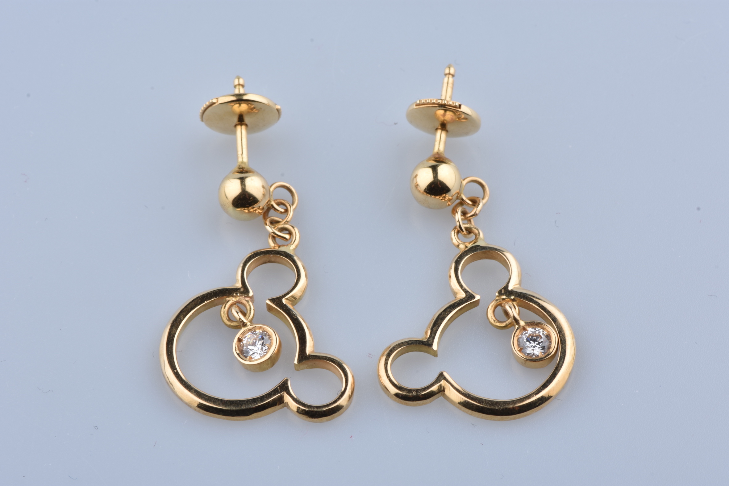 Boucles D’oreilles Cœur En Or 18 Carats Avec CZ – Neuf Avec étiquettes, 4,10 G