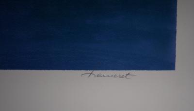 Claude HEMERET: Mehrfarbiger Blumenstrauß – Original signierte Lithographie 2