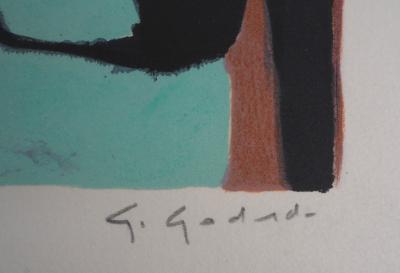 Gabriel GODARD : Nature morte au bouquet multicolore - Lithographie originale signée 2