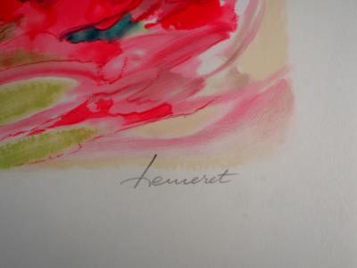 Claude HEMERET : Printemps au jardin - Lithographie Originale Signée 2