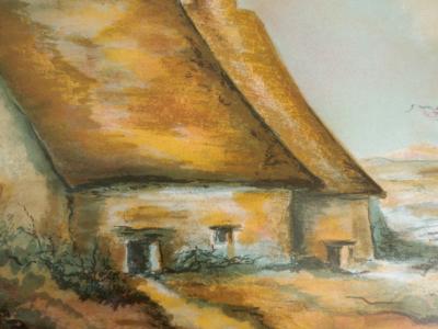 MADUZAC : Bretagne, Les fermettes à cidre - Lithographie Originale Signée 2