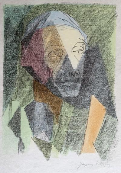 Jacques VILLON - Portrait de Paul Valéry et Virgilius Maro, lithographie signée 2