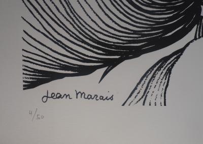 Jean MARAIS - Hommage au cheval, Lithographie signée 2