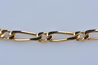 Bracelet gourmette or jaune, maille cheval 2